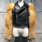 Regina Genuine Leather and Natural Fur Coat