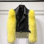 Regina Genuine Leather and Natural Fur Coat