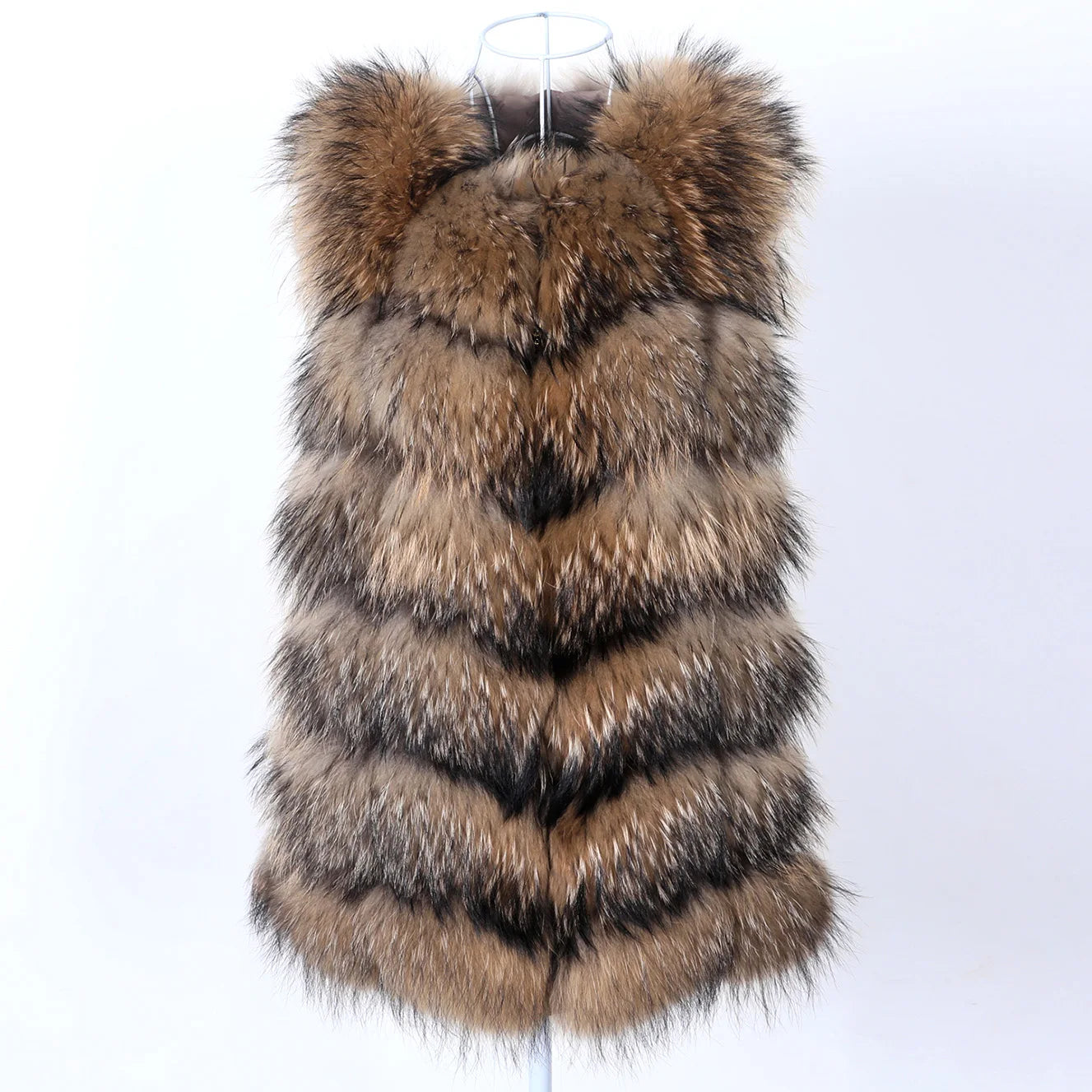 Harper Steele Natural Raccoon Fur Gilet