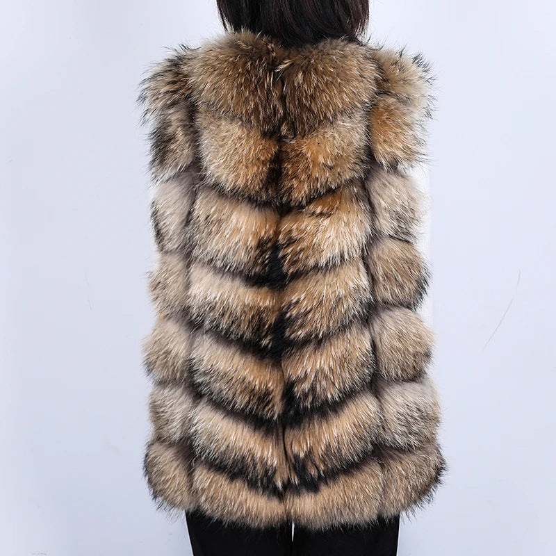 Harper Steele Natural Raccoon Fur Gilet