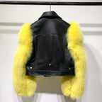 Regina Genuine Leather and Natural Fur Coat