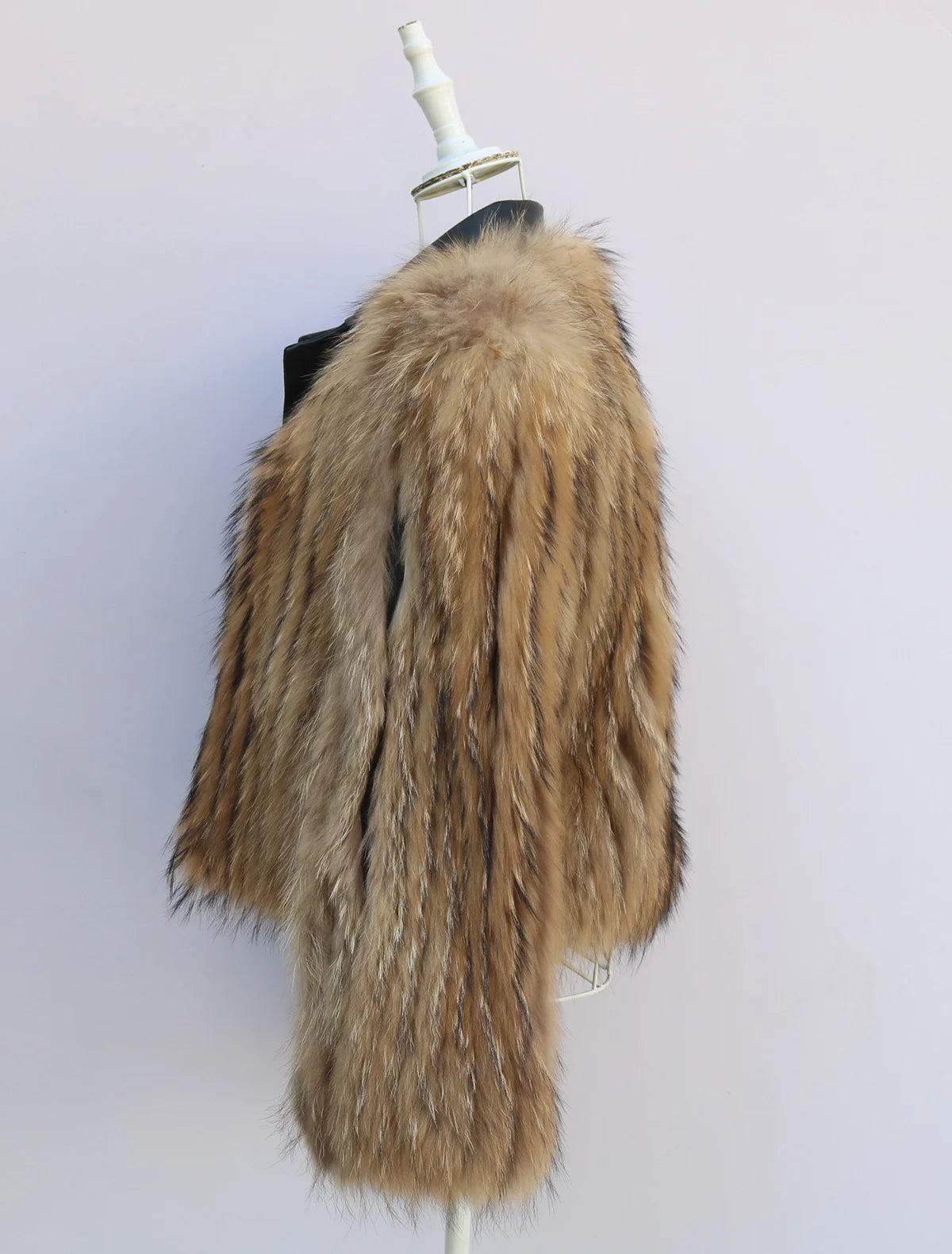 Quinn  Raccoon Fur and Genuine Leather Jacket