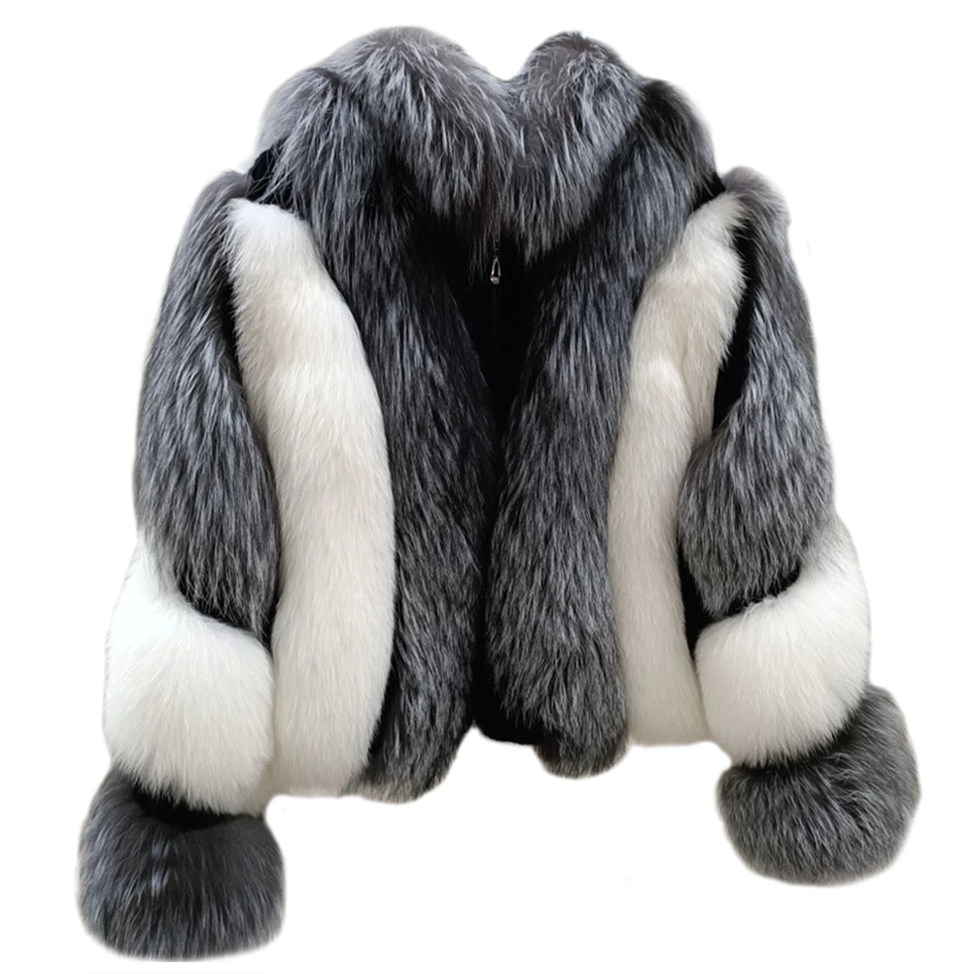 Blair Fox Fur Coat with Collar