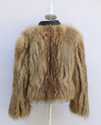 Quinn  Raccoon Fur and Genuine Leather Jacket
