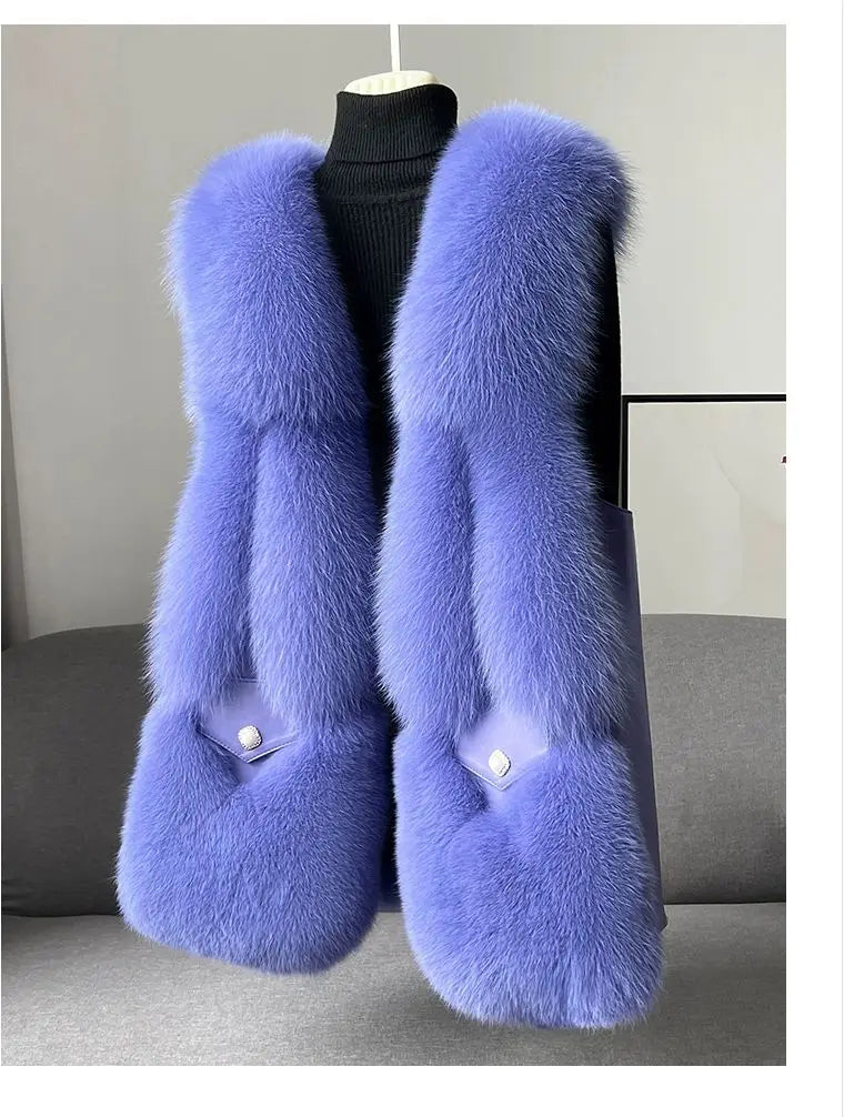 Elle Aspen Fox Fur Gilet