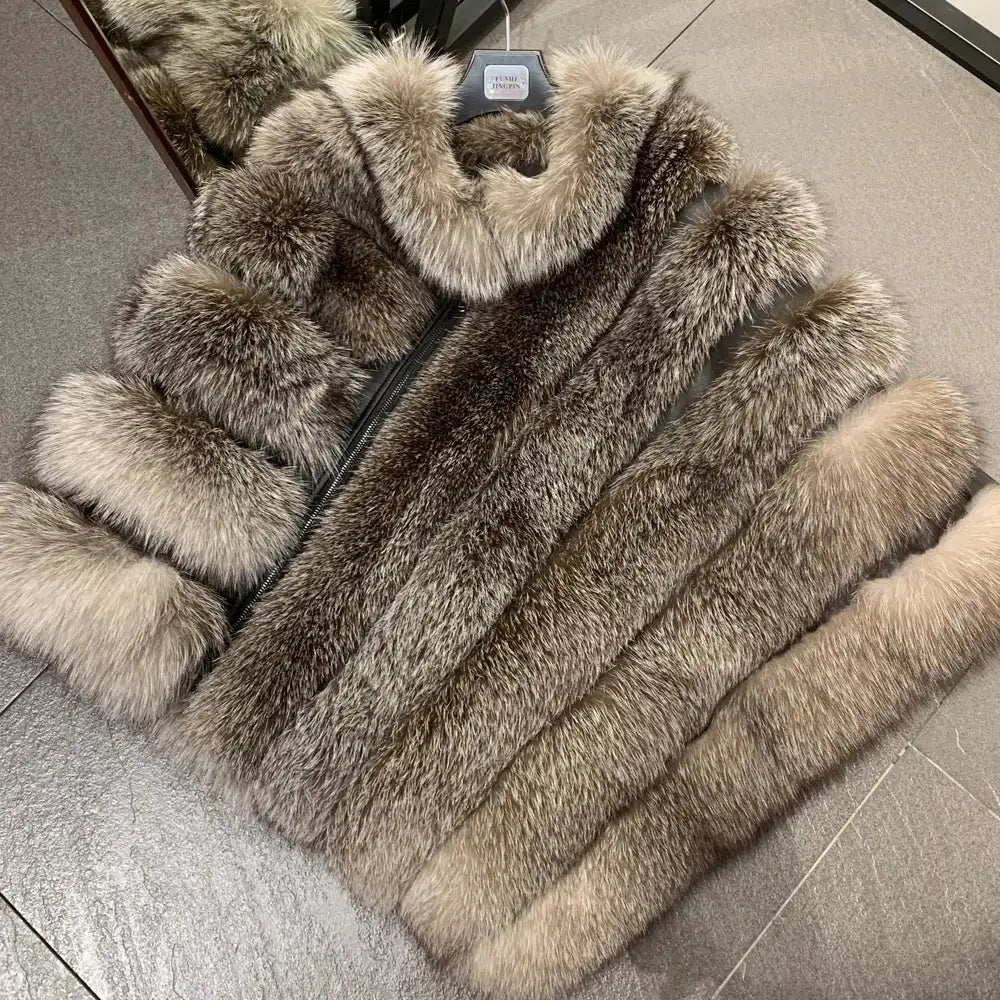 Lucy Magnificent Fox Fur Poncho