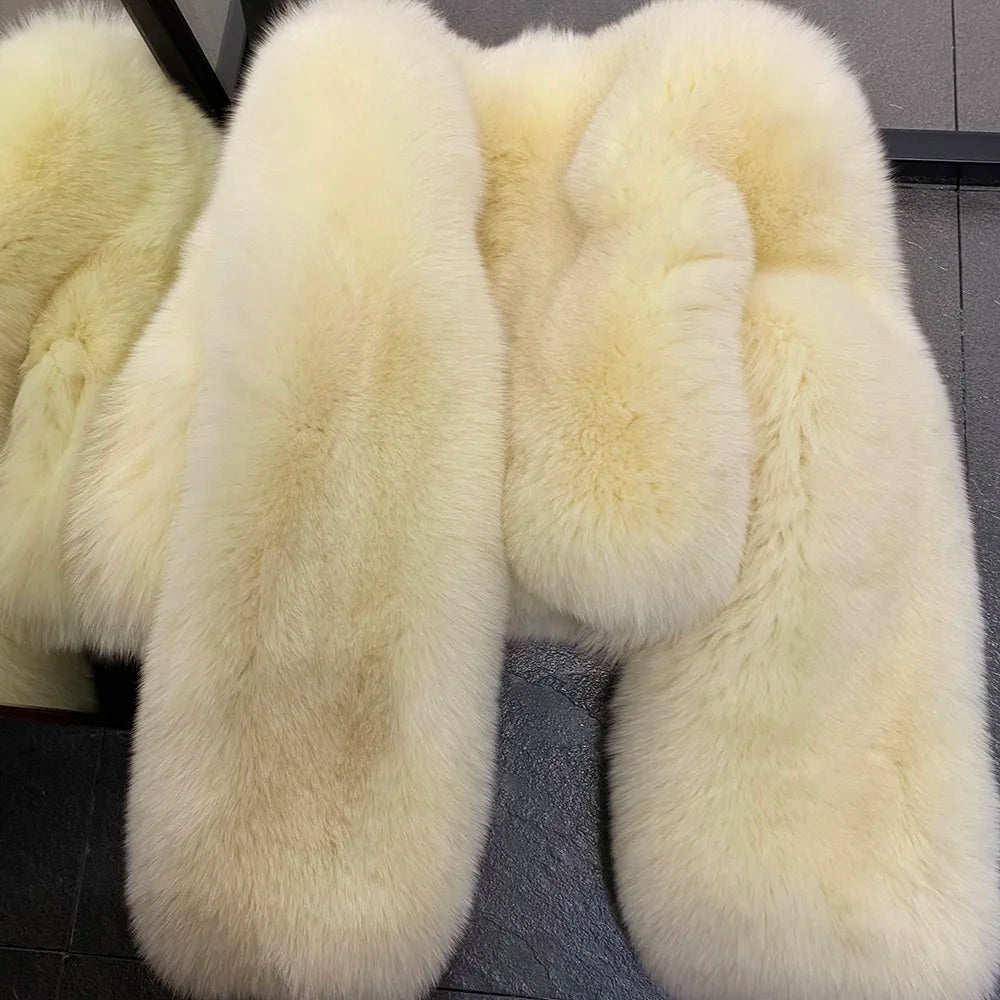 Violet Whisper Fox Fur Coat