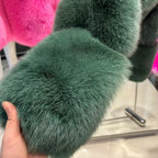 Serena Glow Cropped Fox Fur Coat