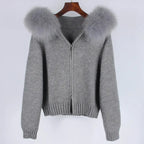 Luna Fur Collar Cardigan