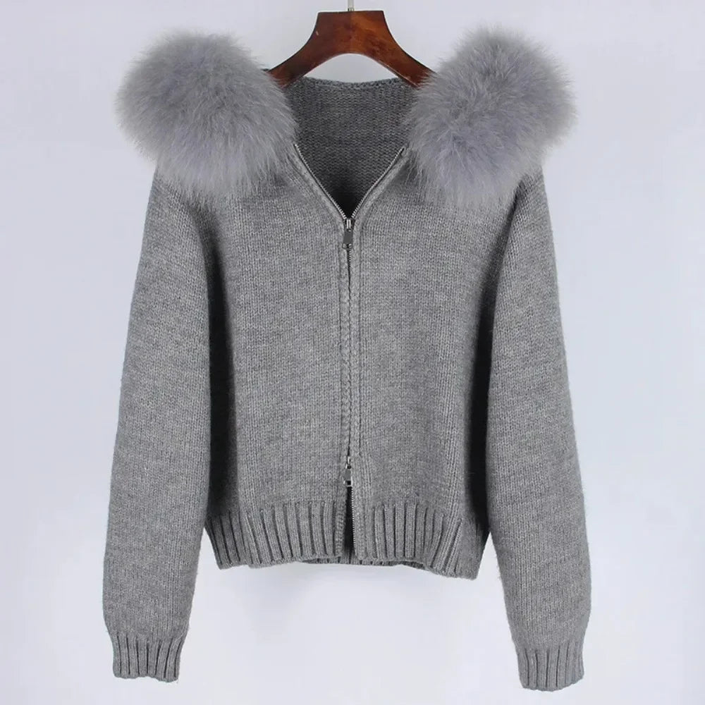 Luna Fur Collar Cardigan