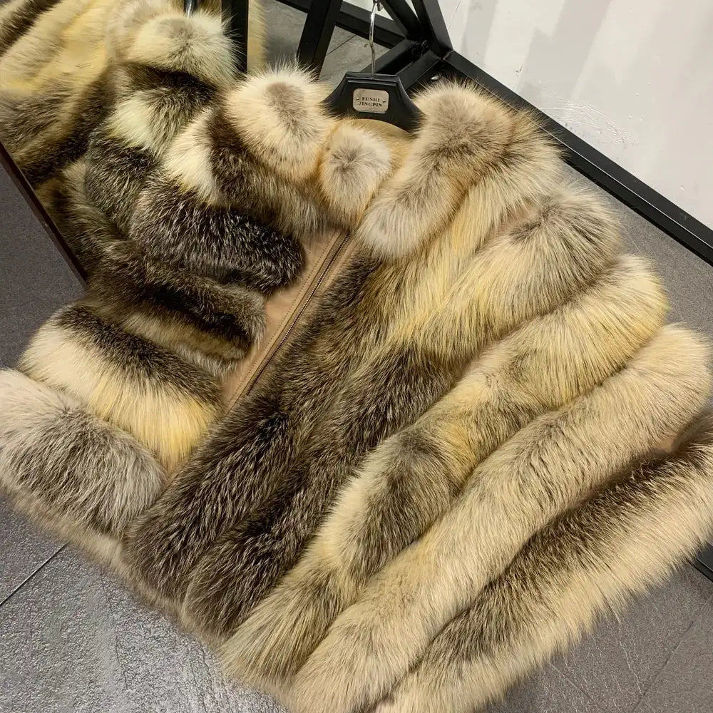 Lucy Magnificent Fox Fur Poncho