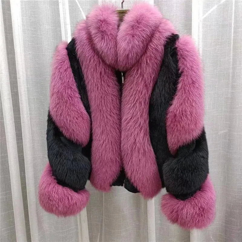 Blair Fox Fur Coat with Collar