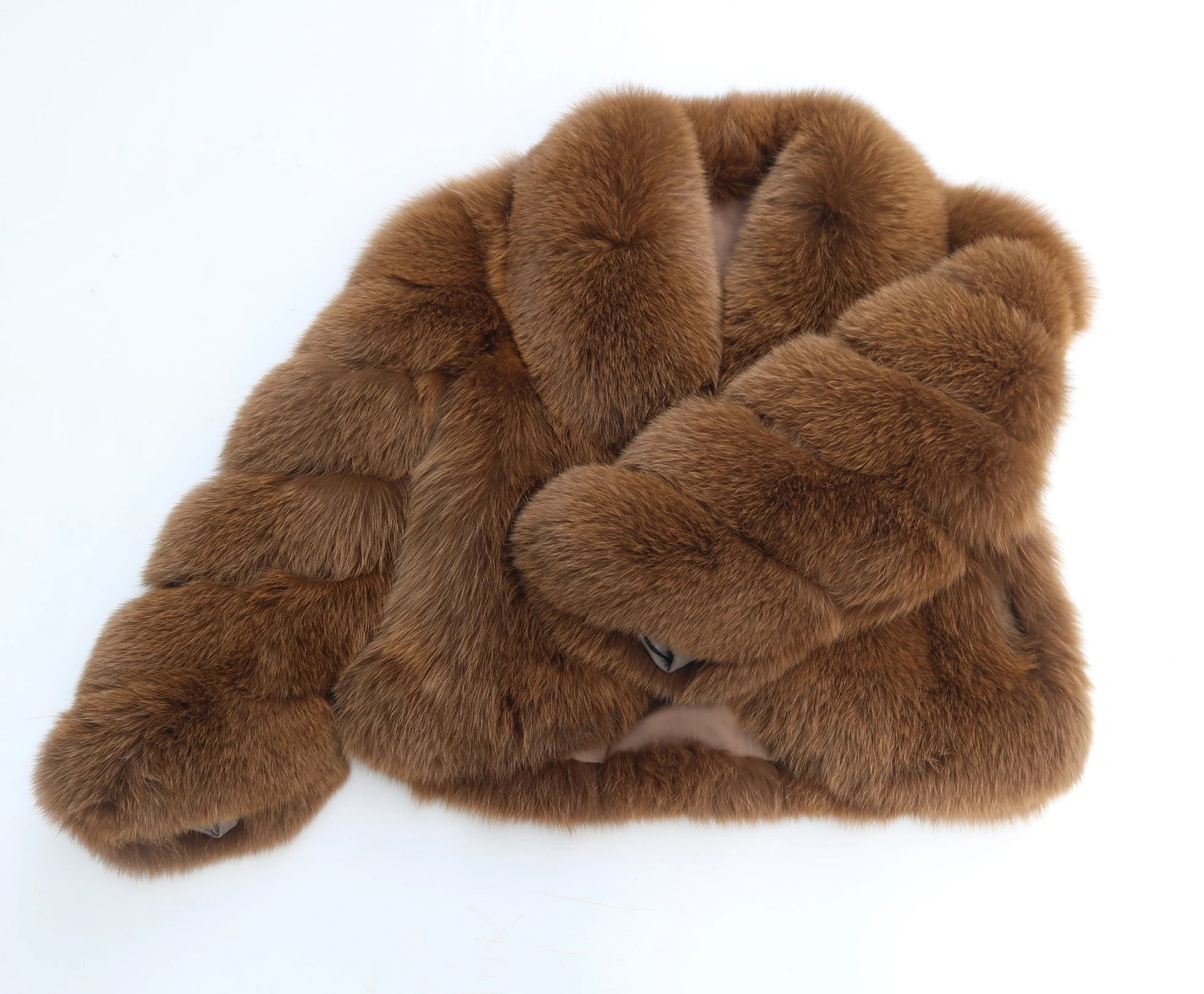 Erika Big Fluffy Fox Fur Coat