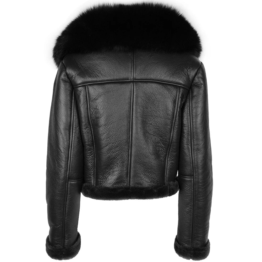 Nelly Shearling Coat With Hood