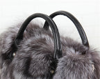 Real Fox Fur Tote Bag Designer Luxe Collection Exclusive