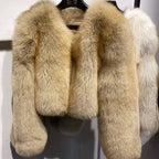 Violet Whisper Fox Fur Coat