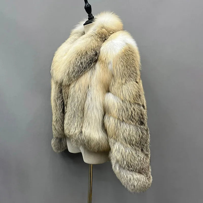 Victoria Red Fox Silver Fur Coat