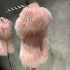 Sheep Fur Scarf - Mongolian Fur Shawl