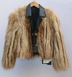Quinn  Raccoon Fur and Genuine Leather Jacket