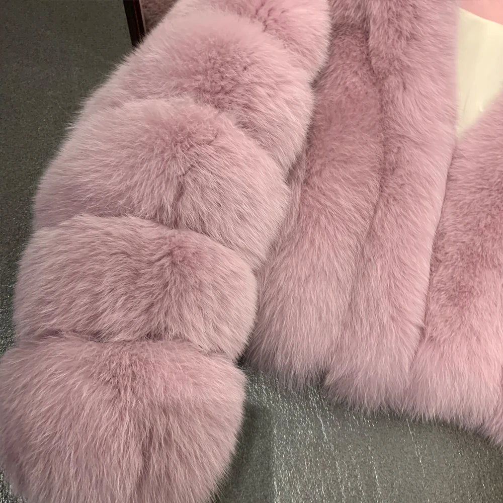 Blair Velvet Fox Fur Coat