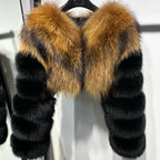 Sophia Lily Cropped Fox Fur Coat