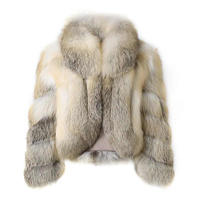 Victoria Red Fox Silver Fur Coat