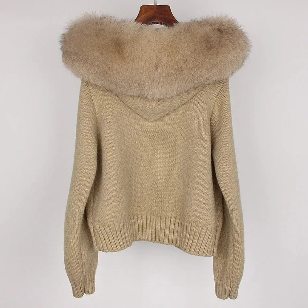 Luna Fur Collar Cardigan