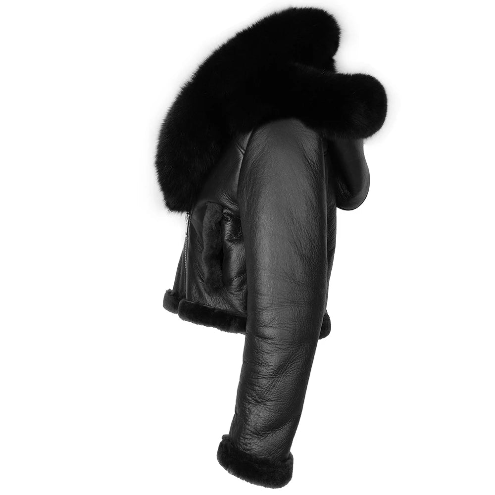 Nelly Shearling Coat With Hood