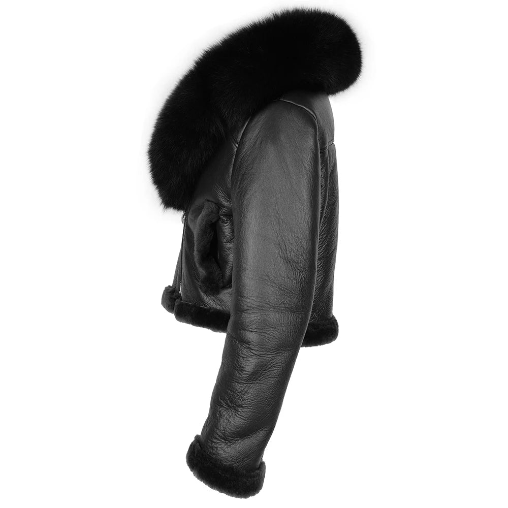 Nelly Shearling Coat With Hood