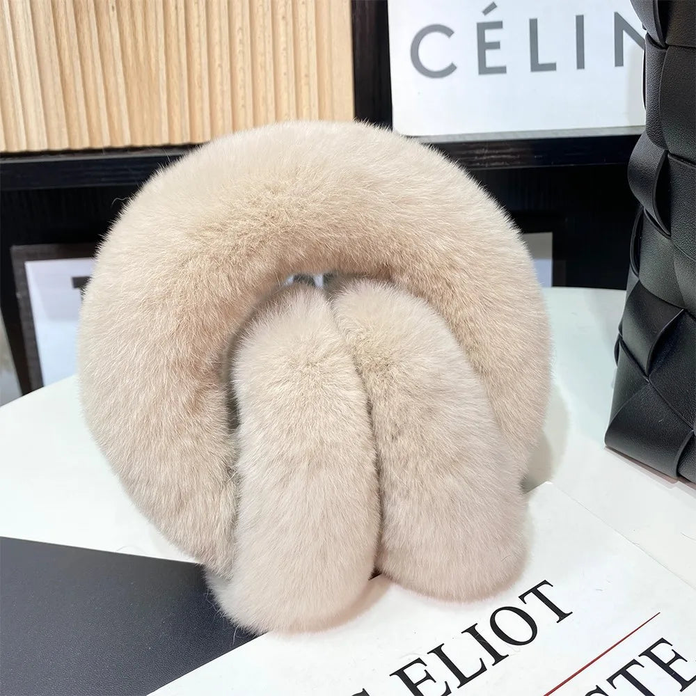 Rex rabbit fur Earmuffs
