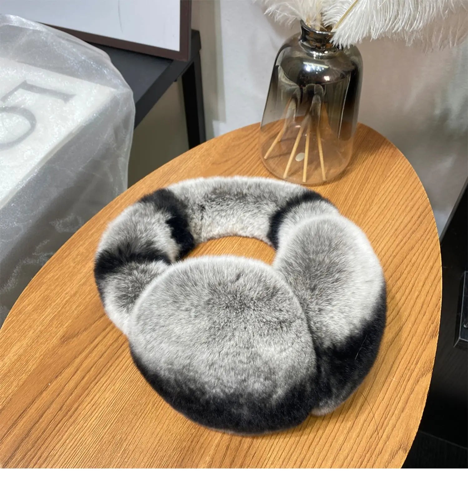Rex rabbit fur Earmuffs