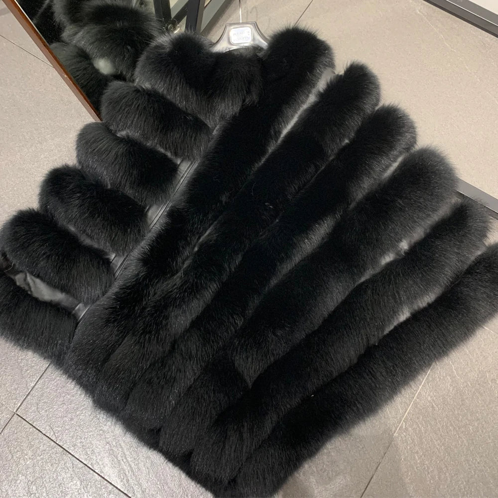 Lucy Magnificent Fox Fur Poncho