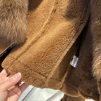 Nelly Shearling Coat With Hood