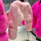 Serena Glow Cropped Fox Fur Coat