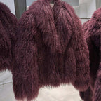 Anna Lisa Mongolia Fur Coat With Collar - La Vita Rosa