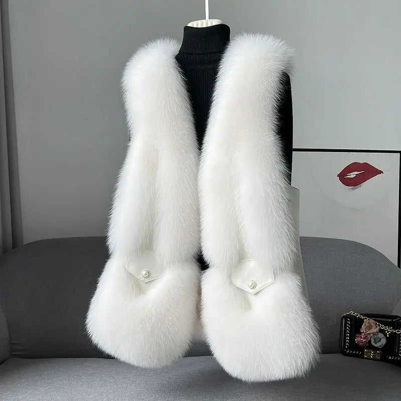 Elle Aspen Fox Fur Gilet
