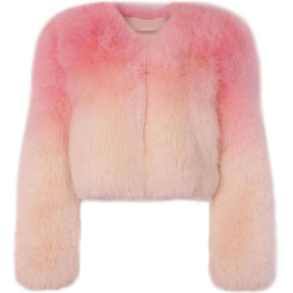 Violet Whisper Fox Fur Coat