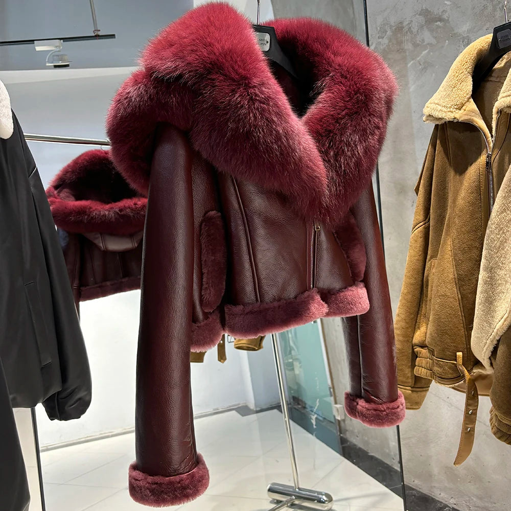Nelly Shearling Coat With Hood