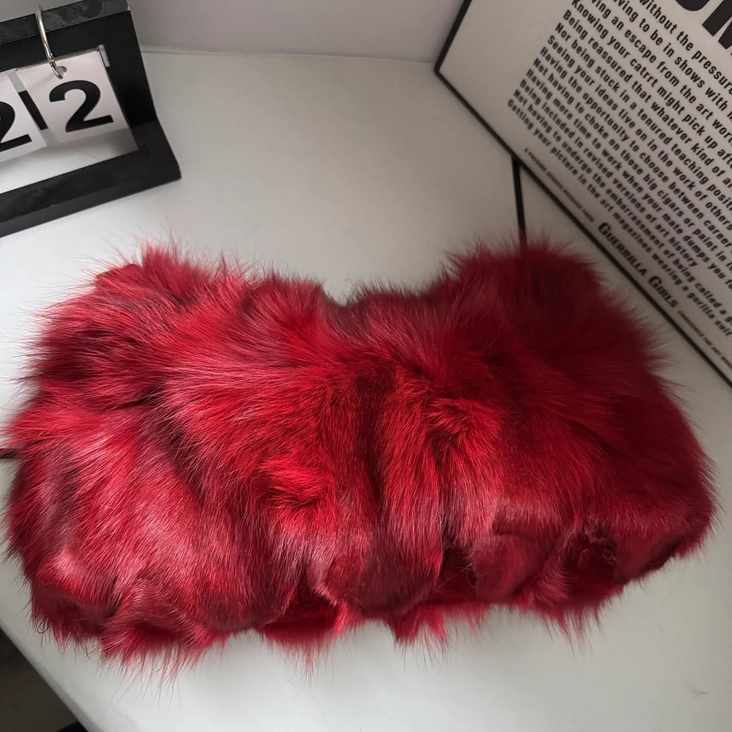 Winter Fox Shoulder Bag Real Silver Fox Fur Exclusive