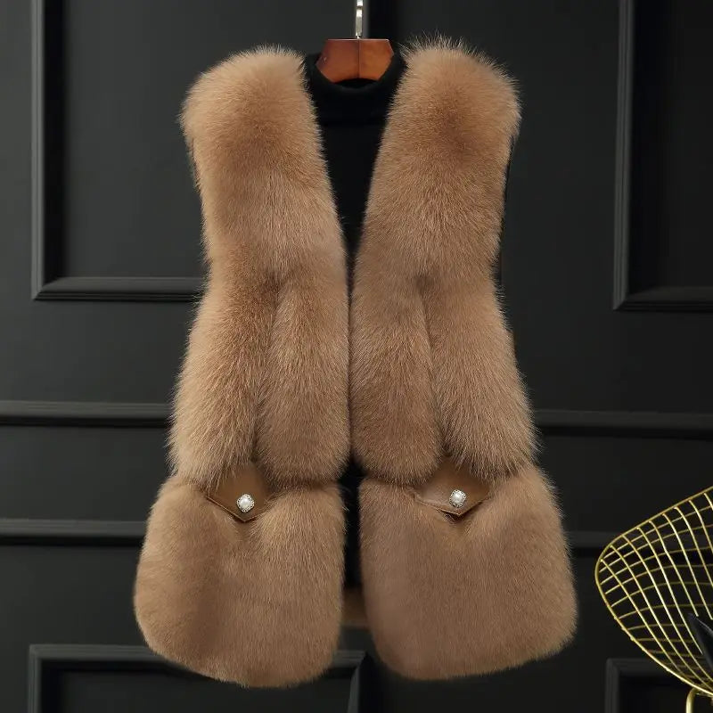 Elle Aspen Fox Fur Gilet