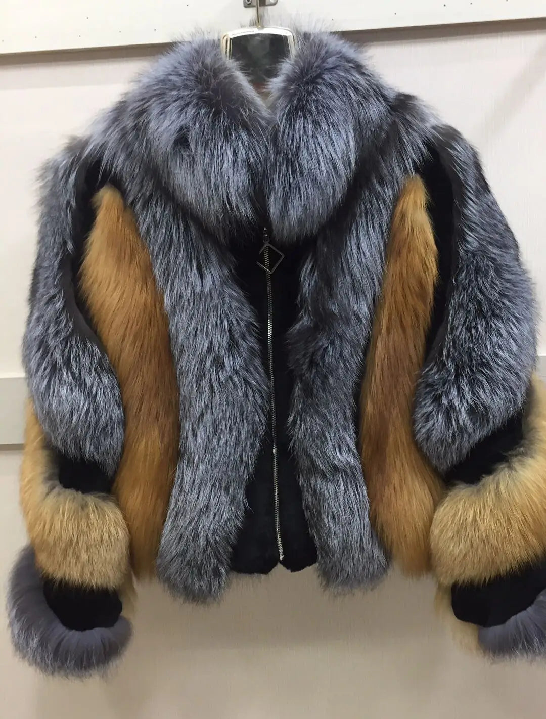 Blair Fox Fur Coat with Collar