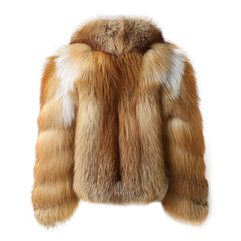 Victoria Red Fox Silver Fur Coat
