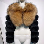 Sophia Lily Cropped Fox Fur Coat