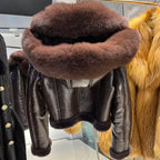 Nelly Shearling Coat With Hood