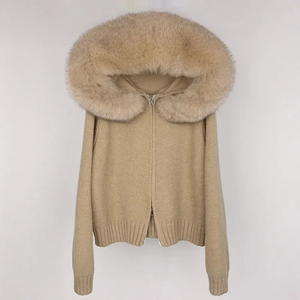 Luna Fur Collar Cardigan