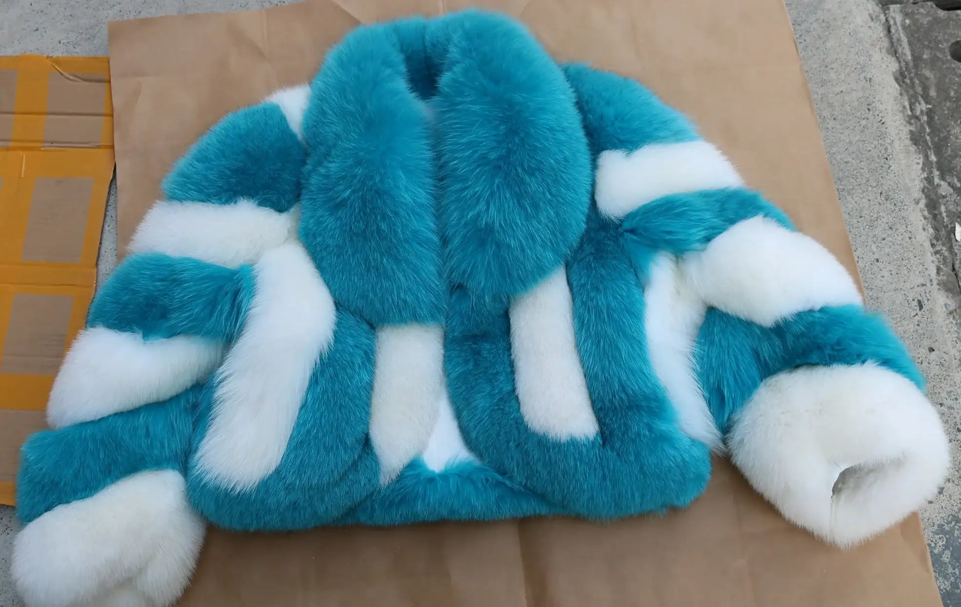 Erika Big Fluffy Fox Fur Coat