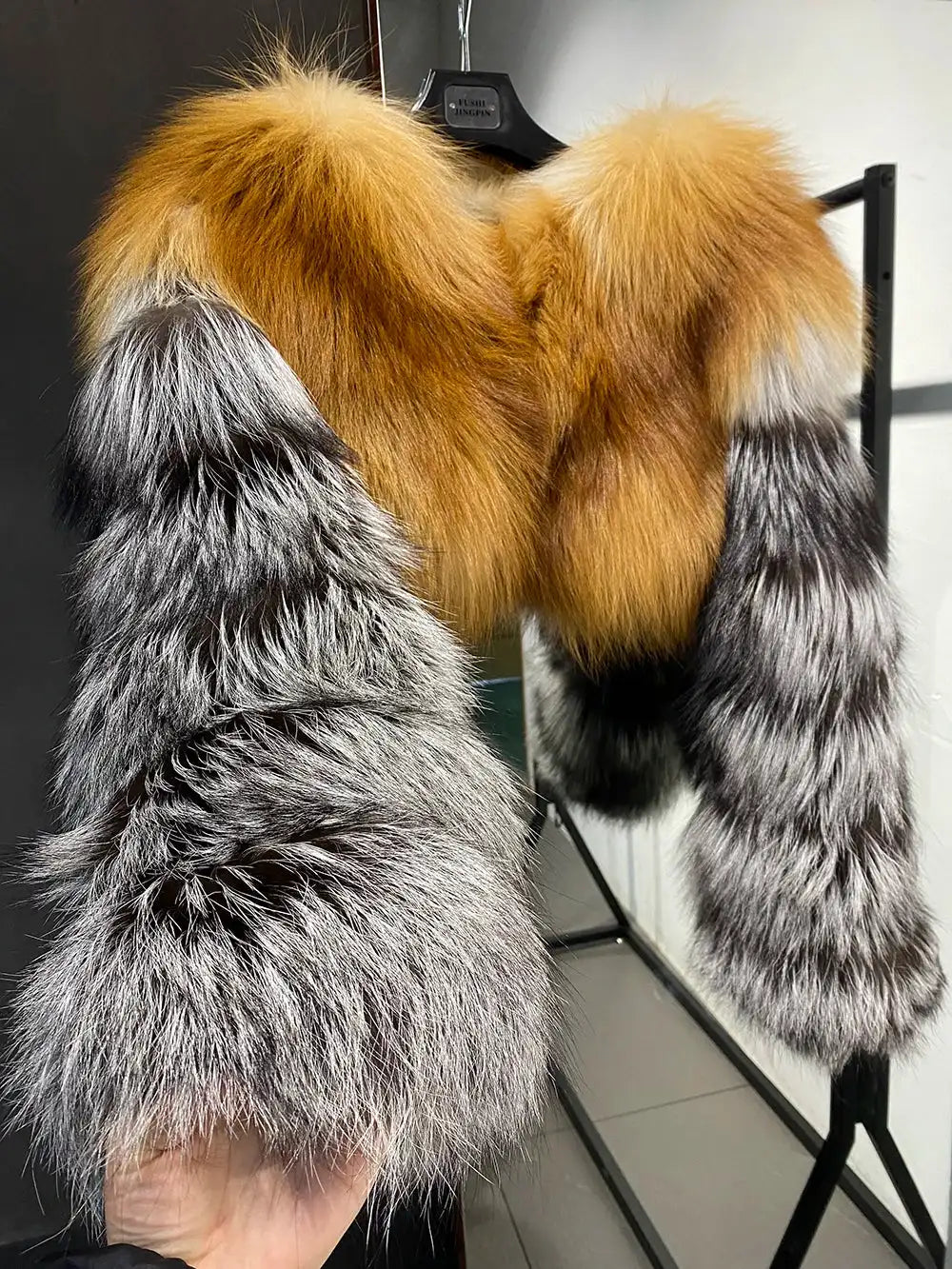Sophia Lily Cropped Fox Fur Coat