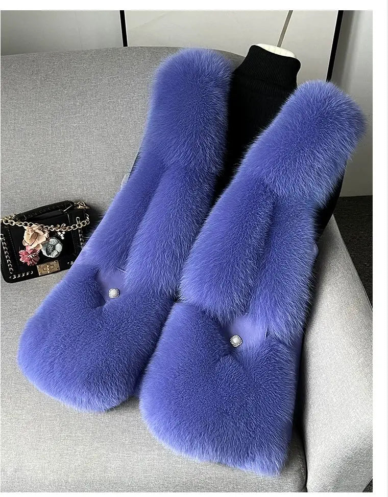 Elle Aspen Fox Fur Gilet