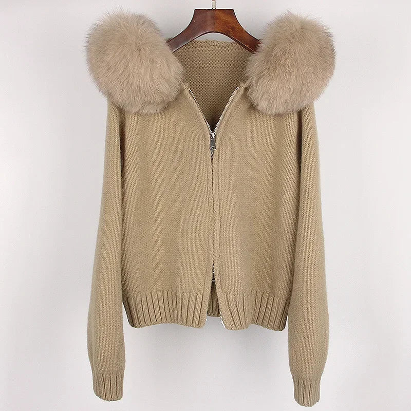 Luna Fur Collar Cardigan