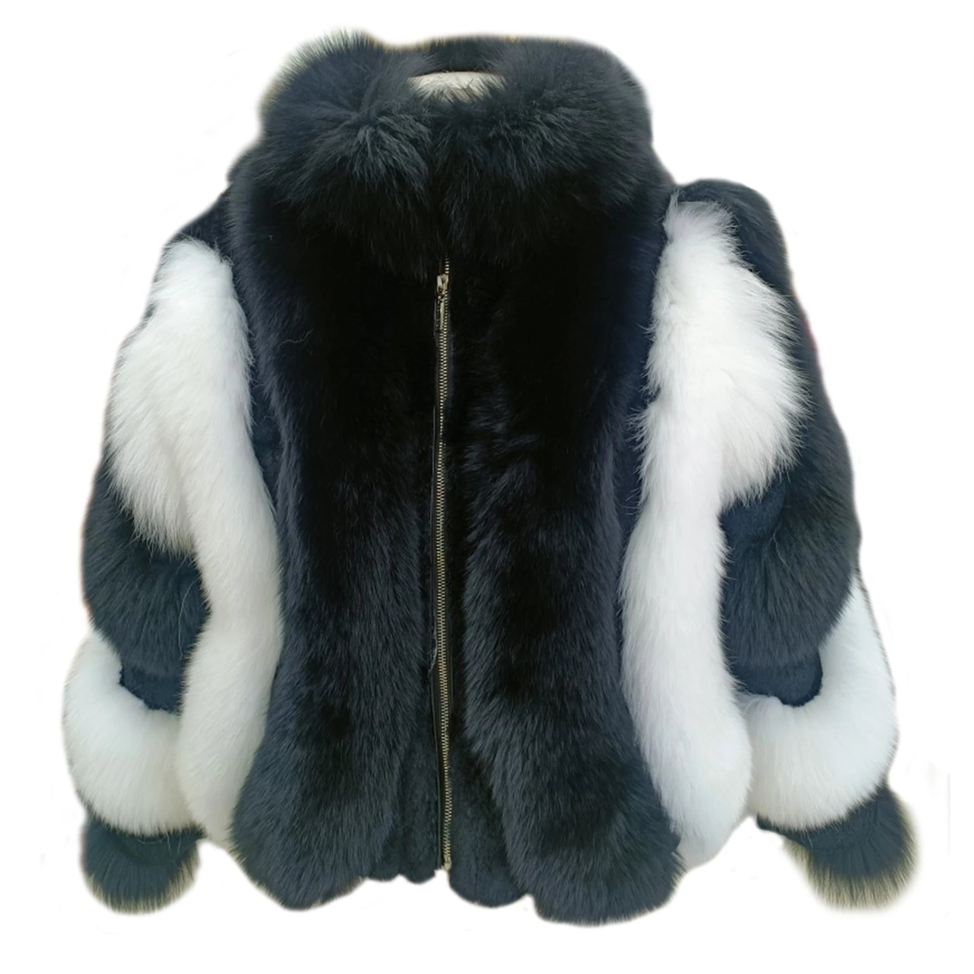 Blair Fox Fur Coat with Collar